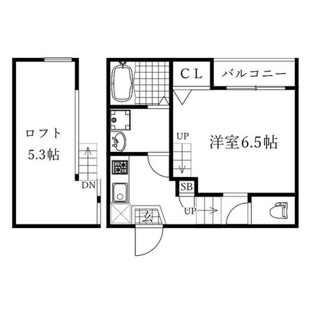 栄生駅 徒歩4分 1階の物件間取画像